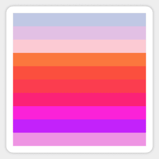 Pink sunset stripes pattern Sticker